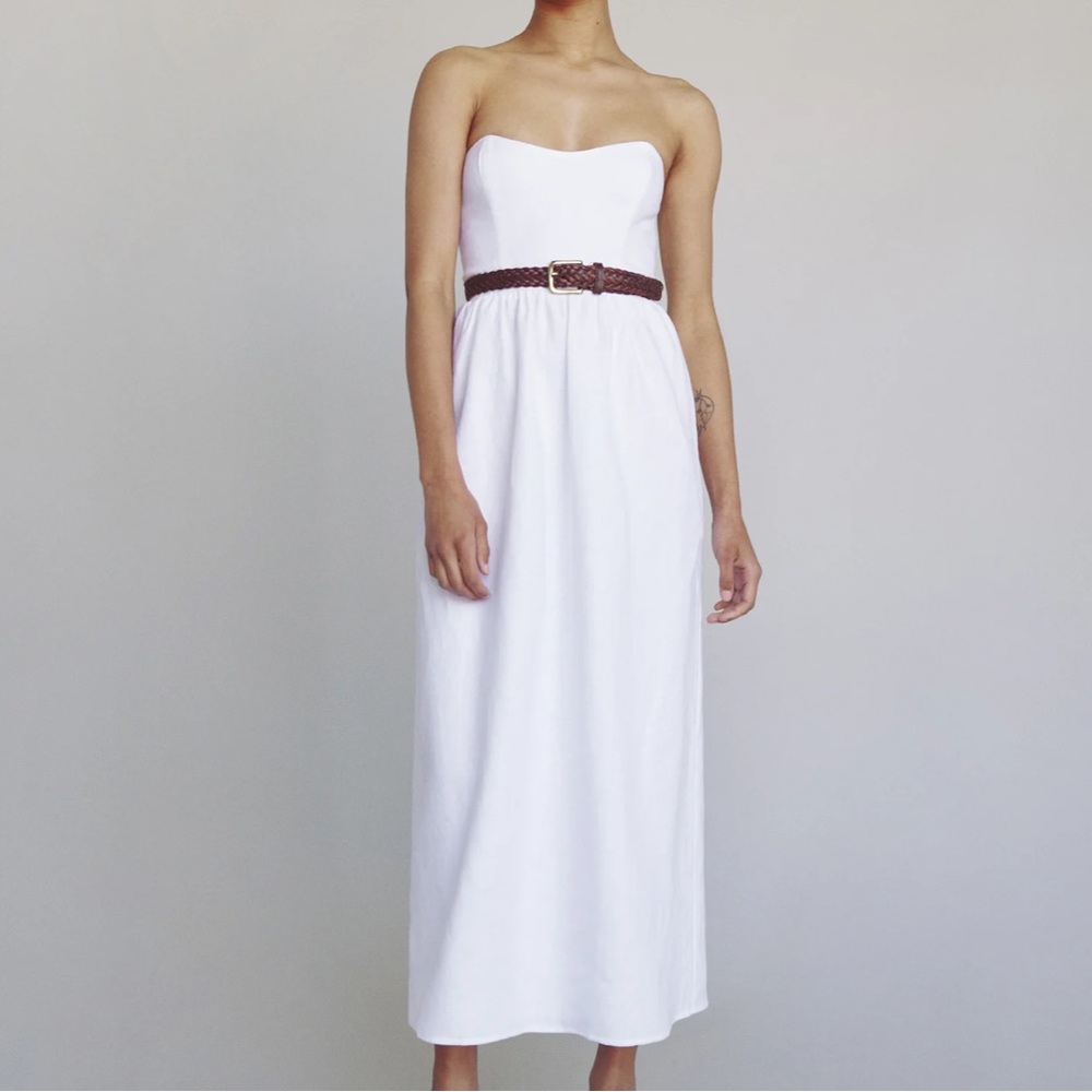 Reformation Fettuccine Linen Dress.